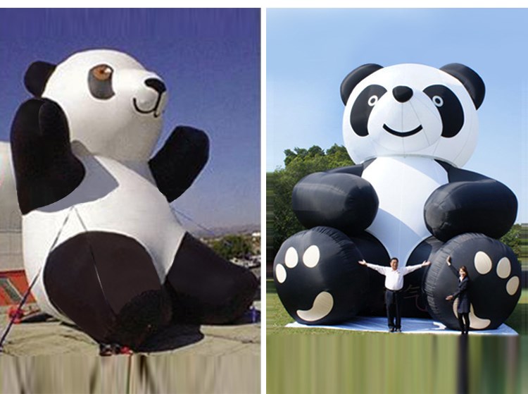 西城充气熊猫展示